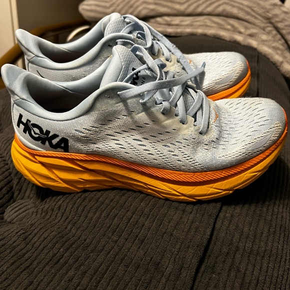 Hoka Shoes - Hoka Sky Blue and Orange Athletic Shoes
